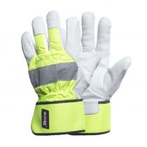 Gloves Pro Cold Signal arbeidshansker, gul/hvit, 12 par, SGP-5718